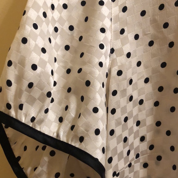 Escada Silk Black & White Polkadot Blouse - Picture 11 of 11